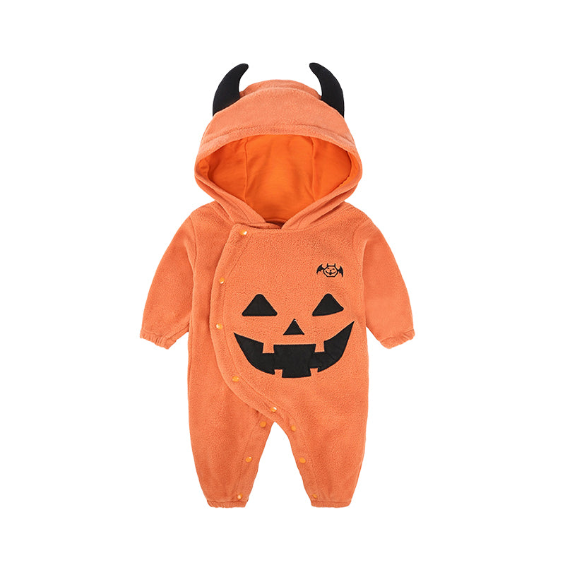 Baby Unisex Cartoon Embroidered Halloween Jumpsuits Wholesale 22062705