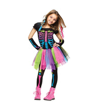 Load image into Gallery viewer, 2 Pieces Set Girls Halloween Rainbow Print Dresses And Pants Wholesale 22062711
