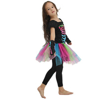 Load image into Gallery viewer, 2 Pieces Set Girls Halloween Rainbow Print Dresses And Pants Wholesale 22062711
