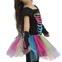 Load image into Gallery viewer, 2 Pieces Set Girls Halloween Rainbow Print Dresses And Pants Wholesale 22062711
