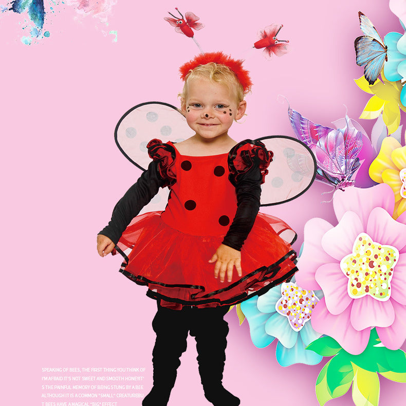 3 Pieces Set Girls Halloween Polka dots Animals Tops And Pants And Headwear Wholesale 22062724