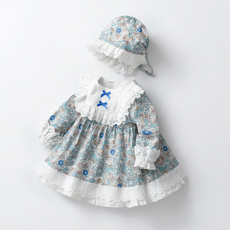 Baby Kid Girls Color-blocking Flower Dressy Dresses Princess Dresses Wholesale 220630183