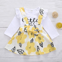 Load image into Gallery viewer, 2 Pieces Set Baby Girls Letters Print Tops And Flower Dresses Wholesale 069112108
