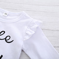 Load image into Gallery viewer, 2 Pieces Set Baby Girls Letters Print Tops And Flower Dresses Wholesale 069112108
