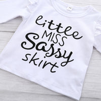 Load image into Gallery viewer, 2 Pieces Set Baby Girls Letters Print Tops And Flower Dresses Wholesale 069112108
