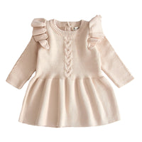 Load image into Gallery viewer, Baby Kid Girls Solid Color Crochet Sweaters Dresses Wholesale 22070123
