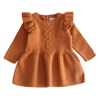 Load image into Gallery viewer, Baby Kid Girls Solid Color Crochet Sweaters Dresses Wholesale 22070123
