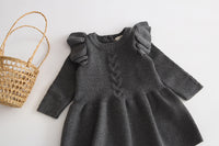 Load image into Gallery viewer, Baby Kid Girls Solid Color Crochet Sweaters Dresses Wholesale 22070123

