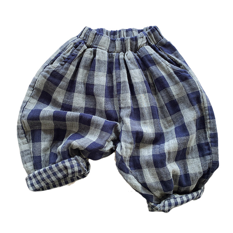 Baby Kid Unisex Checked Pants Wholesale 220701235