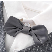 Load image into Gallery viewer, 3 Pieces Set Baby Kid Boys Birthday Party Bow Shirts Solid Color Striped Vests Waistcoats And Pants Wholesale 22070178
