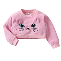 Load image into Gallery viewer, Baby Kid Girls Animals Cartoon Embroidered Hoodies&amp;Swearshirts Wholesale 220705123
