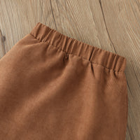 Load image into Gallery viewer, 2 Pieces Set Baby Kid Girls Leopard Lace Tops And Solid Color Skirts Wholesale 220705125
