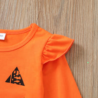 Load image into Gallery viewer, 3 Pieces Set Baby Kid Girls Halloween Cartoon Print Tops Dresses And Bow Headwear Wholesale 220705128
