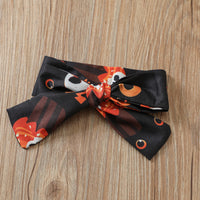 Load image into Gallery viewer, 3 Pieces Set Baby Kid Girls Halloween Cartoon Print Tops Dresses And Bow Headwear Wholesale 220705128
