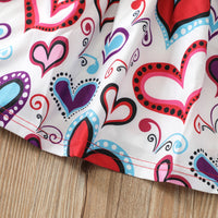 Load image into Gallery viewer, Baby Kid Girls Love heart Print Valentine&#39;s Day Dresses Wholesale 220705146
