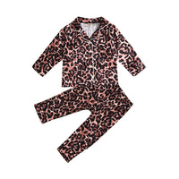 Load image into Gallery viewer, 2 Pieces Set Baby Kid Boys Leopard Tops And Pants Sleepwears Wholesale 220705161

