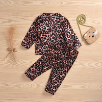Load image into Gallery viewer, 2 Pieces Set Baby Kid Boys Leopard Tops And Pants Sleepwears Wholesale 220705161
