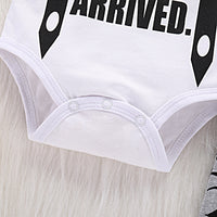 Load image into Gallery viewer, 3 Pieces Set Baby Boys Letters Bow Print Rompers Graphic Pants And Hats Wholesale 220705196
