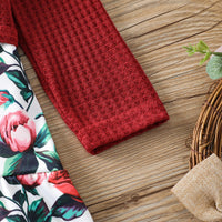 Load image into Gallery viewer, 2 Pieces Set Baby Kid Girls Flower Print Dresses Solid Color And Bow Jackets Outwears Wholesale 220705197
