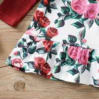 Load image into Gallery viewer, 2 Pieces Set Baby Kid Girls Flower Print Dresses Solid Color And Bow Jackets Outwears Wholesale 220705197
