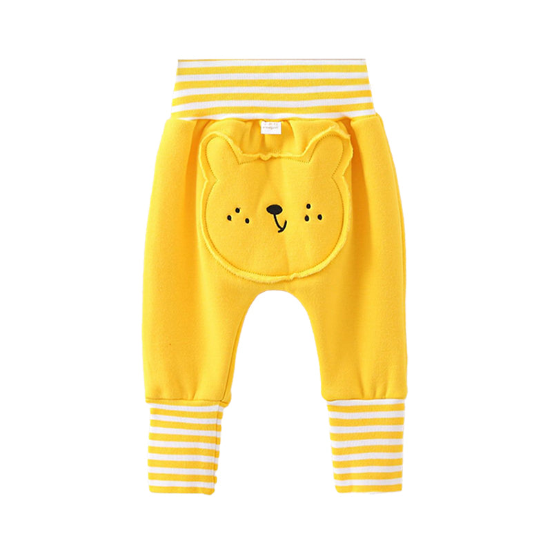 Baby Unisex Striped Cartoon Embroidered Pants Wholesale 220705221