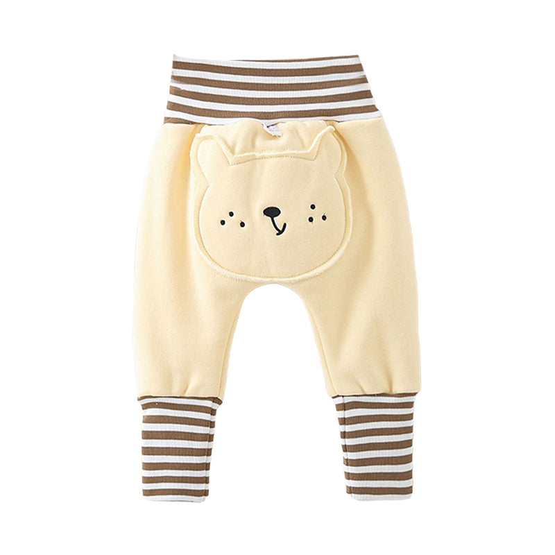 Baby Unisex Striped Cartoon Embroidered Pants Wholesale 220705221