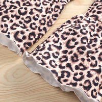 Load image into Gallery viewer, 2 Pieces Set Baby Kid Girls Love heart Checked Tops And Leopard Pants Wholesale 220705229
