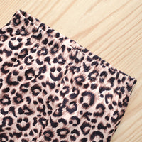 Load image into Gallery viewer, 2 Pieces Set Baby Kid Girls Love heart Checked Tops And Leopard Pants Wholesale 220705229
