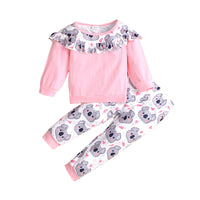 Load image into Gallery viewer, 2 Pieces Set Baby Kid Girls Cartoon Print Tops And Shorts Wholesale 220705232
