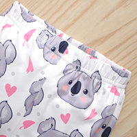 Load image into Gallery viewer, 2 Pieces Set Baby Kid Girls Cartoon Print Tops And Shorts Wholesale 220705232
