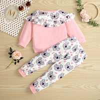 Load image into Gallery viewer, 2 Pieces Set Baby Kid Girls Cartoon Print Tops And Shorts Wholesale 220705232
