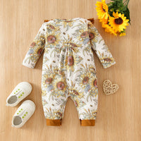 Load image into Gallery viewer, Baby Girls Flower Print Jumpsuits Wholesale 220705260
