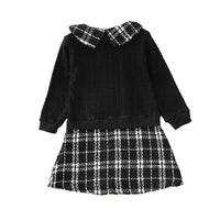 Load image into Gallery viewer, Baby Kid Girls Color-blocking Checked Dresses Wholesale 220705268
