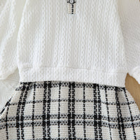 Load image into Gallery viewer, Baby Kid Girls Color-blocking Checked Dresses Wholesale 220705268
