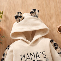 Load image into Gallery viewer, 2 Pieces Set Baby Kid Girls Letters Embroidered Hoodies Swearshirts And Leopard Skirts Wholesale 220705273
