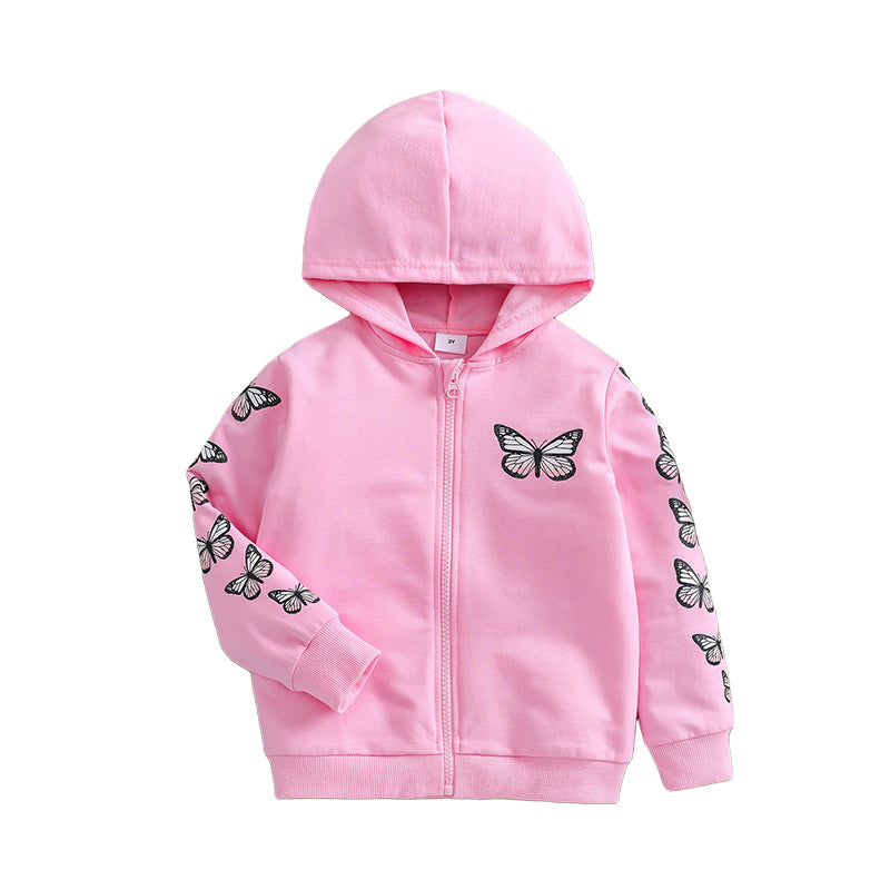 Baby Kid Girls Solid Color Butterfly Jackets Outwears Wholesale 220705324