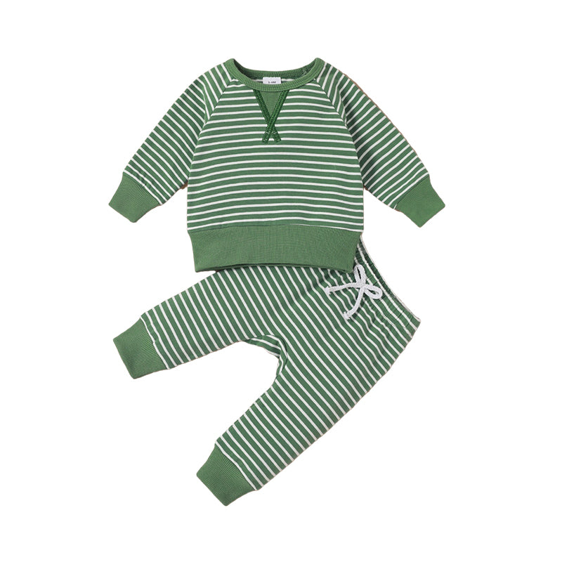 2 Pieces Set Baby Kid Boys Striped Tops And Pants Wholesale 220705621