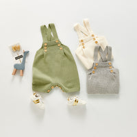 Load image into Gallery viewer, Baby Boys Solid Color Knitwear Rompers Wholesale 220707114
