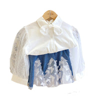 Load image into Gallery viewer, 2 Pieces Set Baby Kid Girls Bow Lace Tops And Embroidered Skirts Wholesale 220707125
