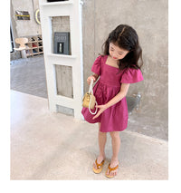 Load image into Gallery viewer, Baby Kid Girls Solid Color Bow Dresses Wholesale 220707511
