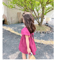 Load image into Gallery viewer, Baby Kid Girls Solid Color Bow Dresses Wholesale 220707511
