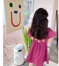 Load image into Gallery viewer, Baby Kid Girls Solid Color Bow Dresses Wholesale 220707511
