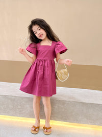 Load image into Gallery viewer, Baby Kid Girls Solid Color Bow Dresses Wholesale 220707511
