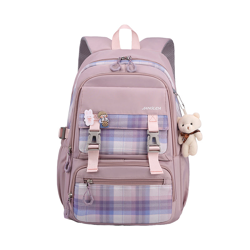 Unisex Color-blocking Checked Cartoon Accessories School Bags Wholesale 220707531