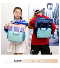 Load image into Gallery viewer, Unisex Letters Color-blocking Dinosaur Accessories School Bags Wholesale 220707532
