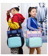 Load image into Gallery viewer, Unisex Letters Color-blocking Dinosaur Accessories School Bags Wholesale 220707532
