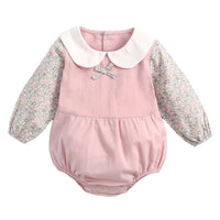 Load image into Gallery viewer, Baby Girls Flower Print Rompers Wholesale 220711135
