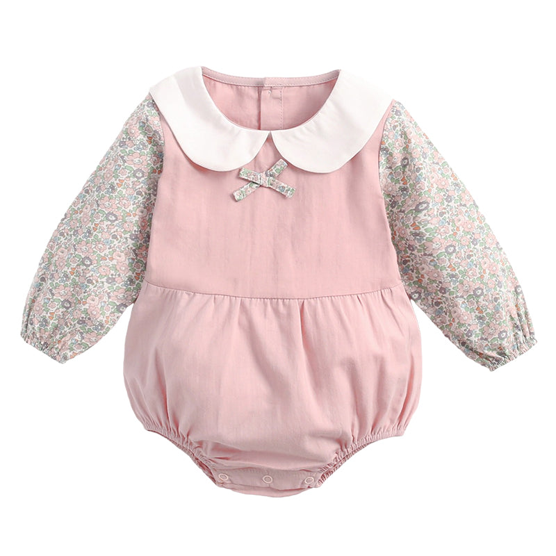 Baby Girls Flower Print Rompers Wholesale 220711135