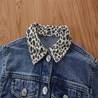 Load image into Gallery viewer, Baby Kid Girls Color-blocking Leopard print Jackets Outwears Wholesale 220711146
