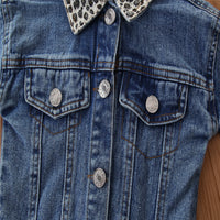 Load image into Gallery viewer, Baby Kid Girls Color-blocking Leopard print Jackets Outwears Wholesale 220711146
